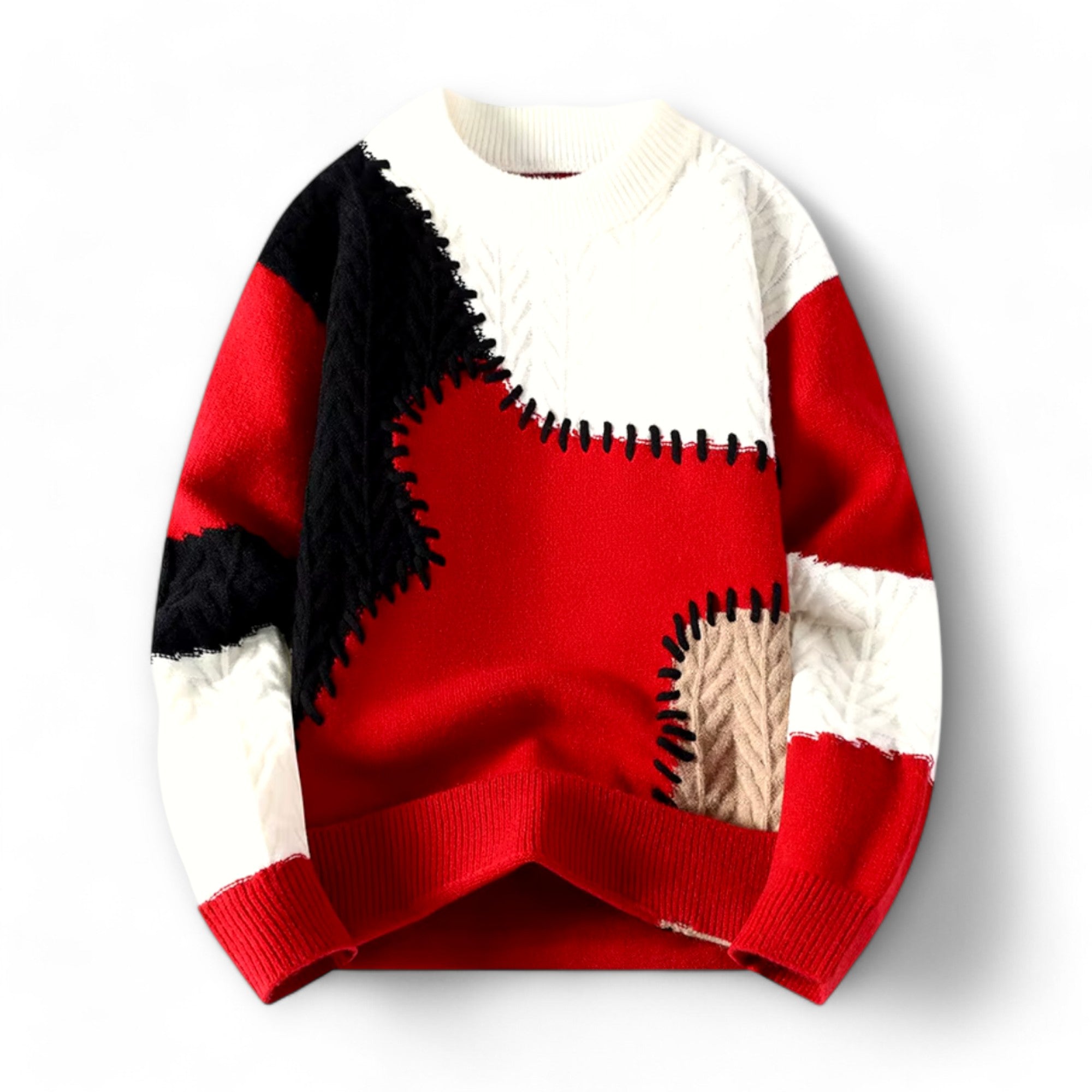 Hades | Urban Patchwork Cozy Sweater — The Effortless Crewneck for Every Day - Northeart Couture