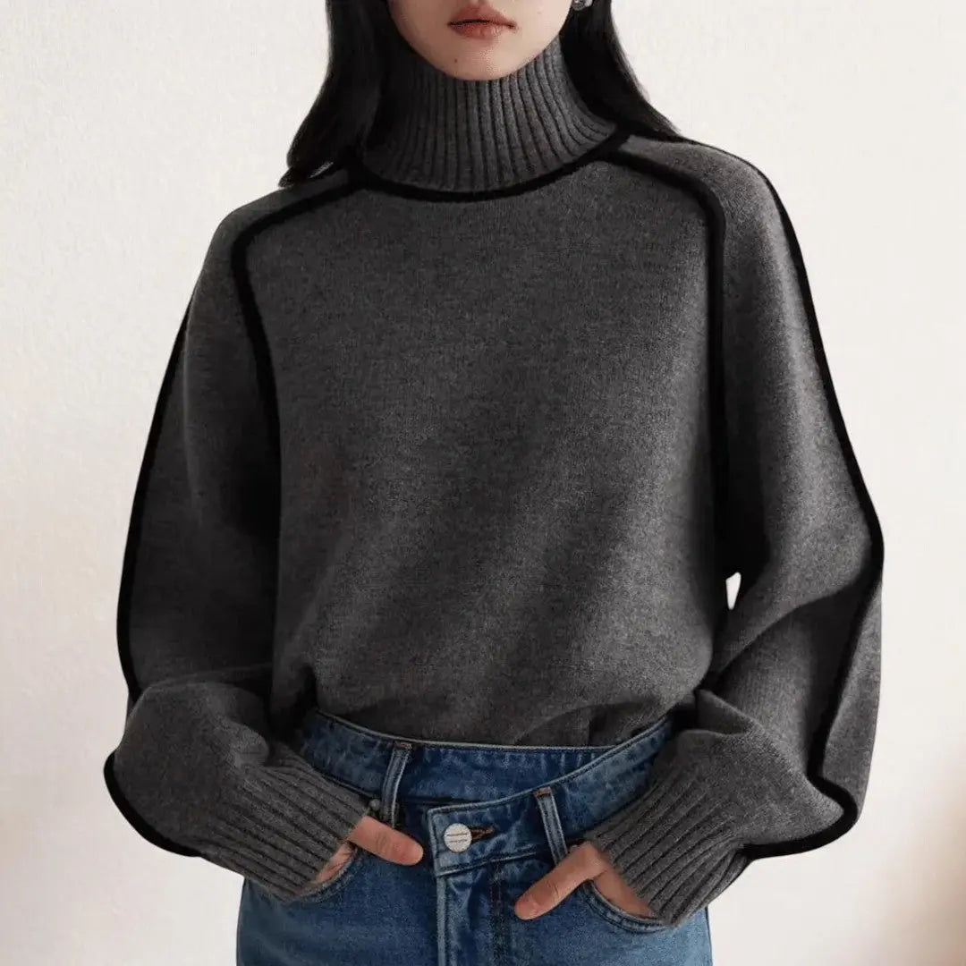 Alizée | Soft Knit Turtleneck Sweater - Northeart Couture