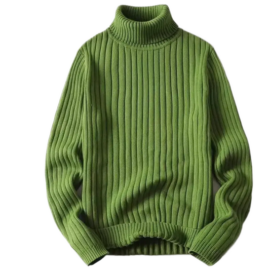 Apollo | Ribbed Knit Turtleneck Sweater — Luxe Wool Comfort for Cooler Days - Northeart Couture