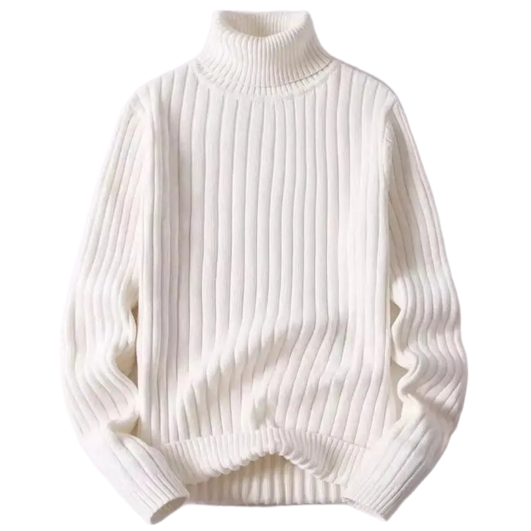 Apollo | Ribbed Knit Turtleneck Sweater — Luxe Wool Comfort for Cooler Days - Northeart Couture