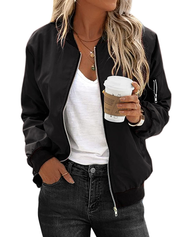 Mitsy | Classic Bomber Jacket For Women - Northeart Couture