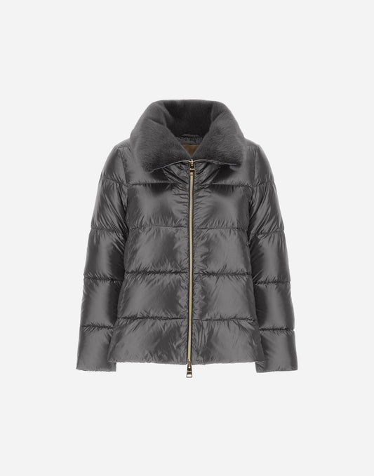 Northeart Couture Nylon Faux Fur Jacket - Northeart Couture