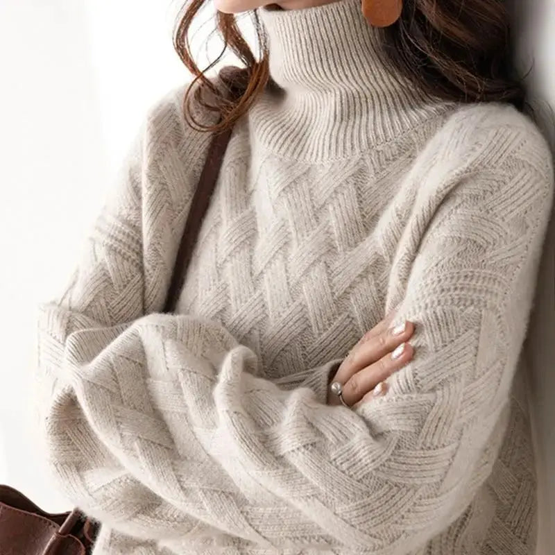 Isabella | Luxe Cashmere Turtleneck Sweater - Northeart Couture