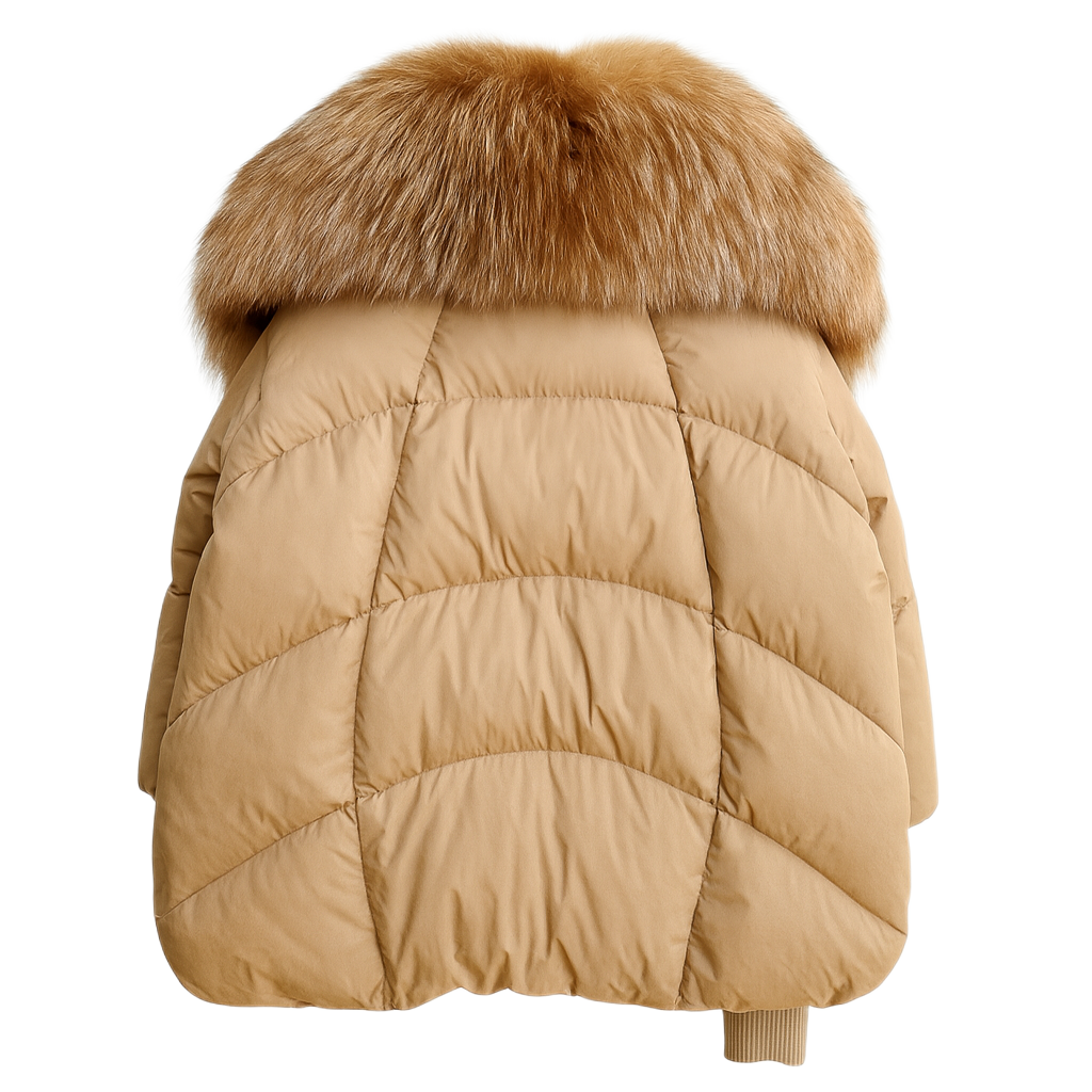 Aurora | Down Fur Puffer Jacket — Luxe Warmth Meets Winter Chic - Northeart Couture