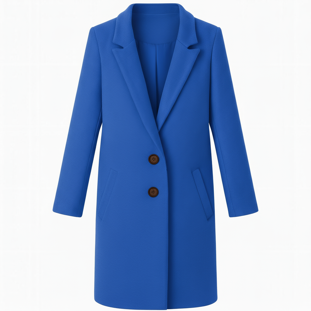 Mila | Stylish Women Coat with Button Closure and Turned-Down Collar - Northeart Couture
