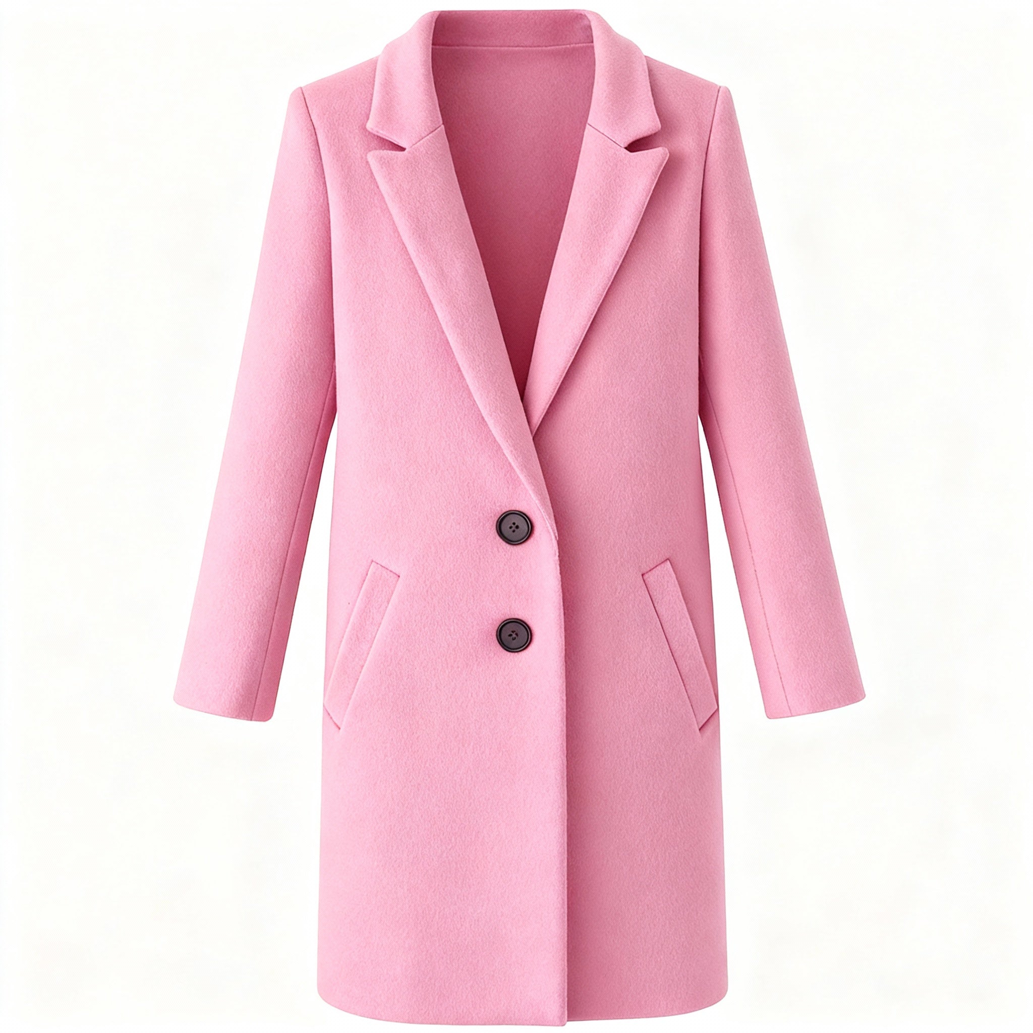 Mila | Stylish Women Coat with Button Closure and Turned-Down Collar - Northeart Couture