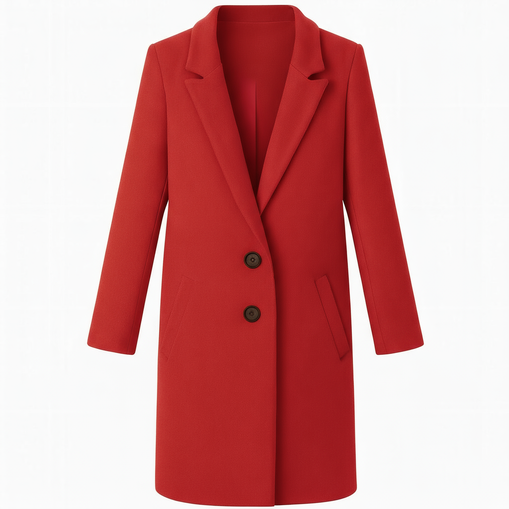 Mila | Stylish Women Coat with Button Closure and Turned-Down Collar - Northeart Couture