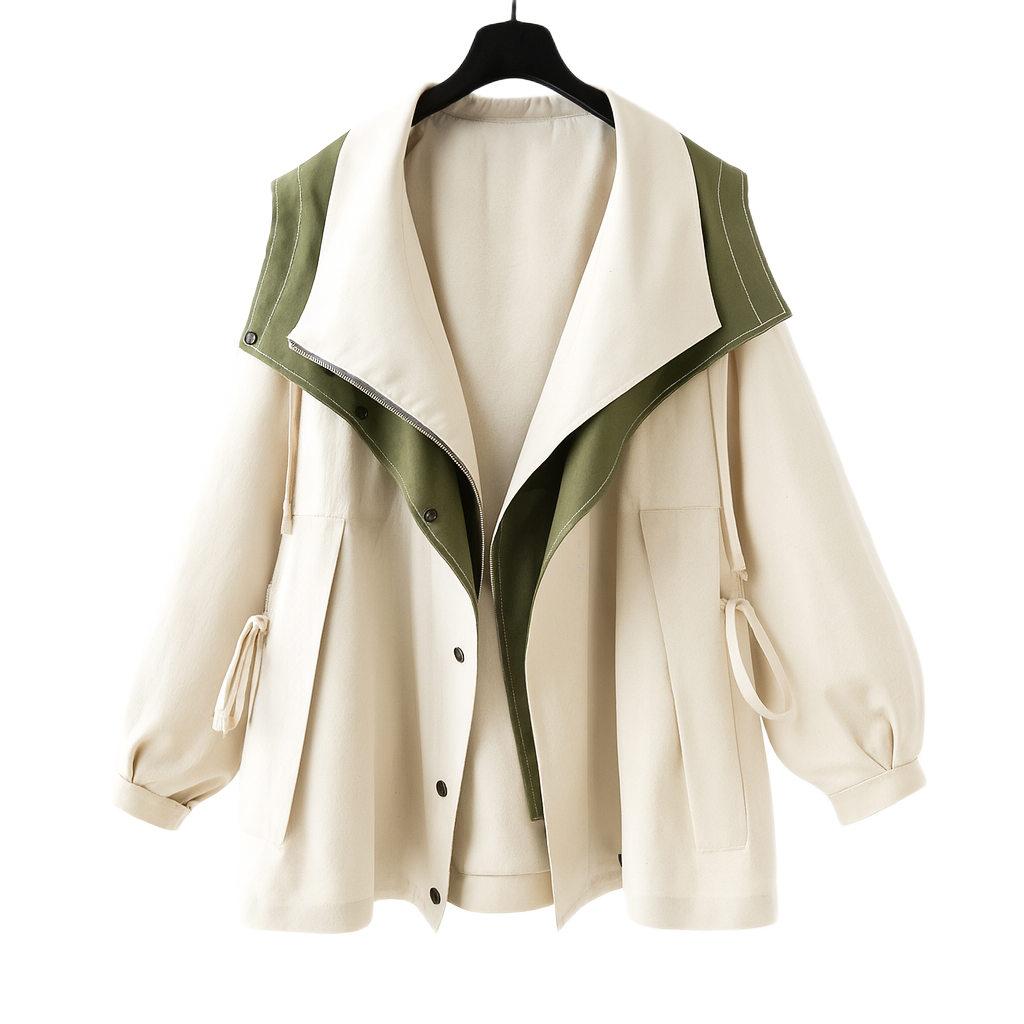 Clara | Double Layered Trench Coat - Northeart Couture