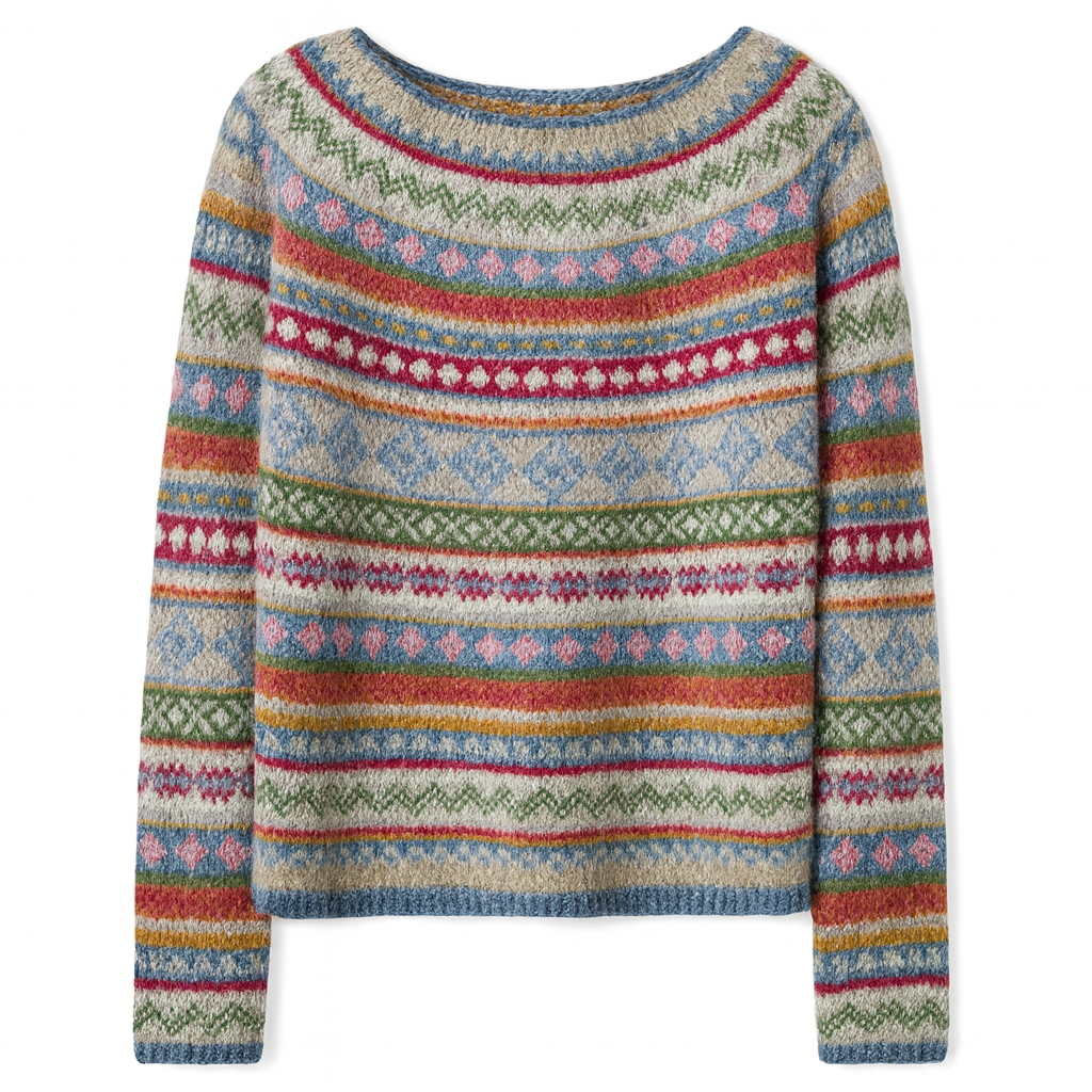 Aurora | Multicolor Striped Knit Pullover - Northeart Couture