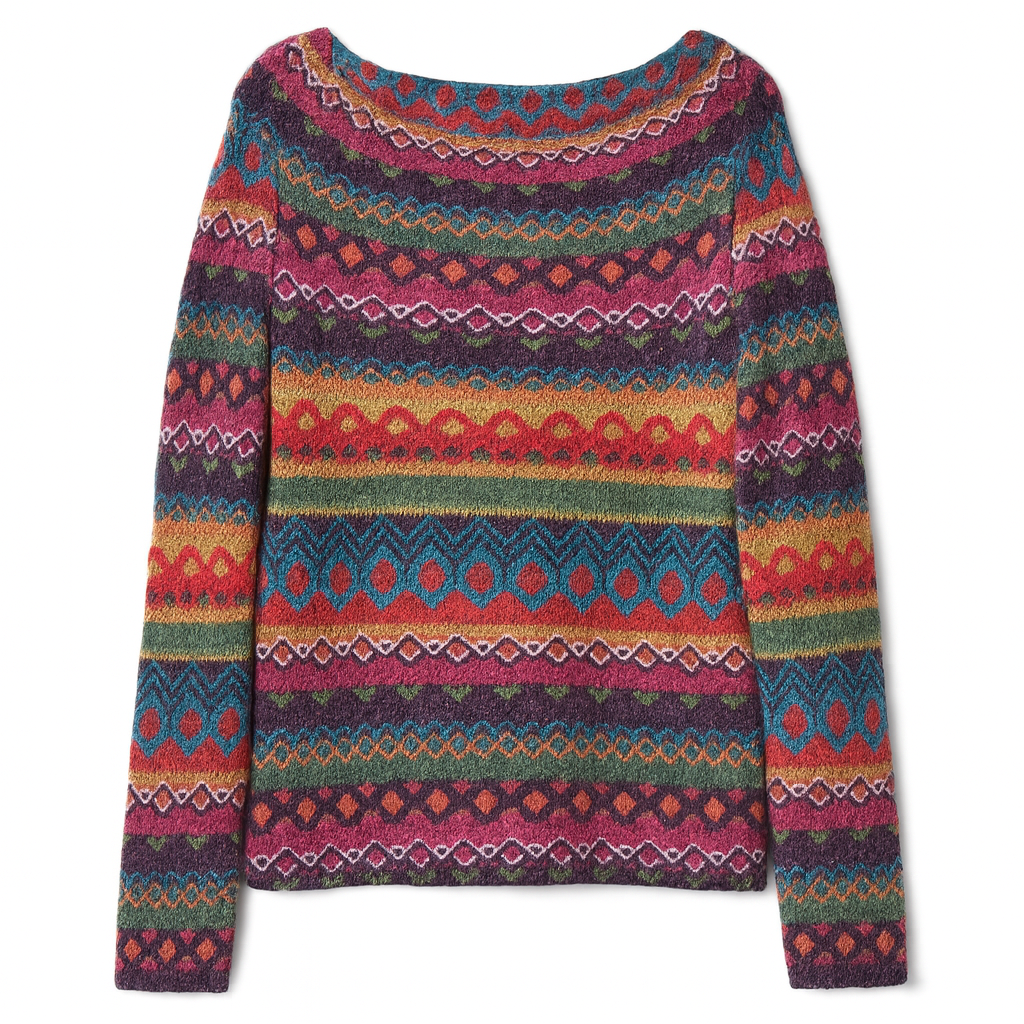 Aurora | Multicolor Striped Knit Pullover - Northeart Couture