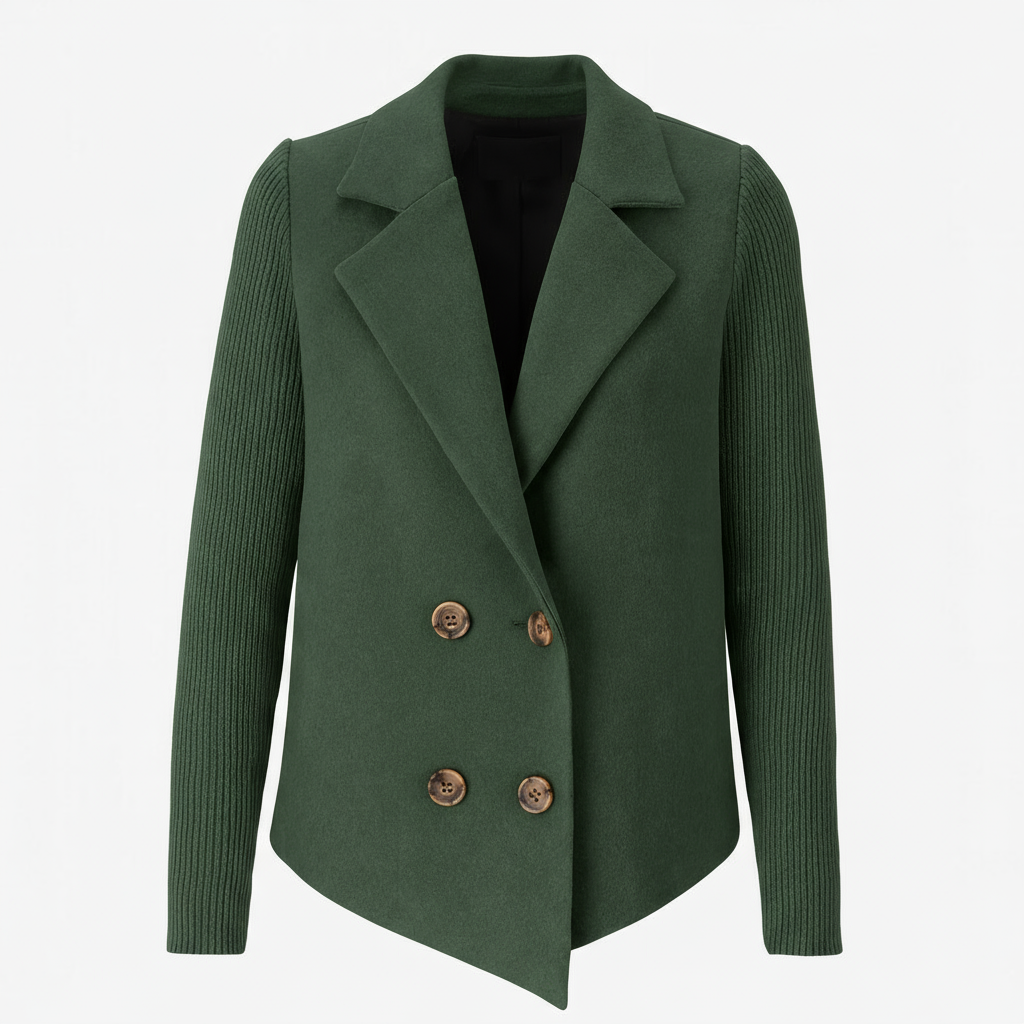 Amora | Knit-Sleeve Blazer for Stylish Comfort - Northeart Couture