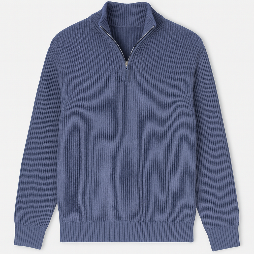 Sandro | Zip Neck Sweater for Men Timeless Comfort and Modern Cold Weather Style - Northeart Couture