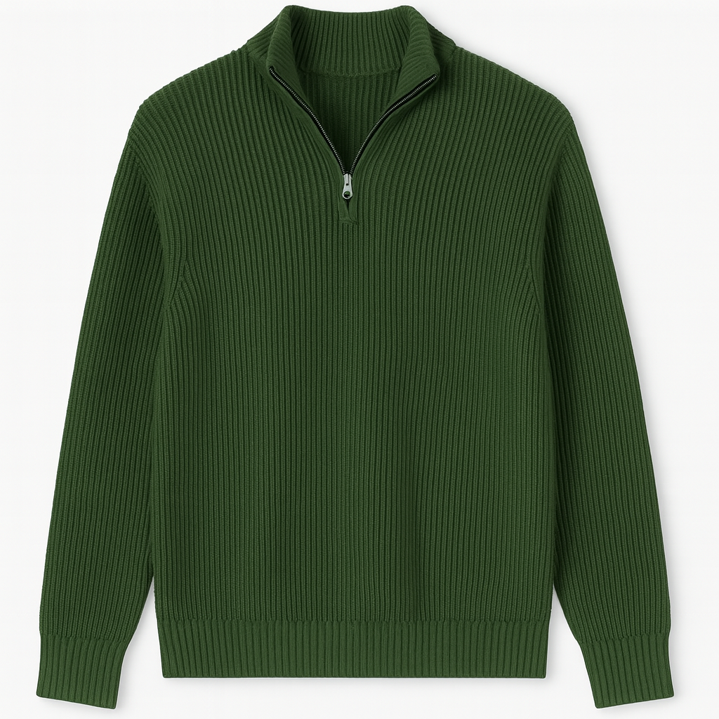 Sandro | Zip Neck Sweater for Men Timeless Comfort and Modern Cold Weather Style - Northeart Couture