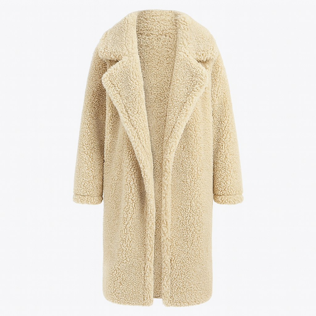 Isla | Trendy Warm Long Teddy Coat for Women - Northeart Couture