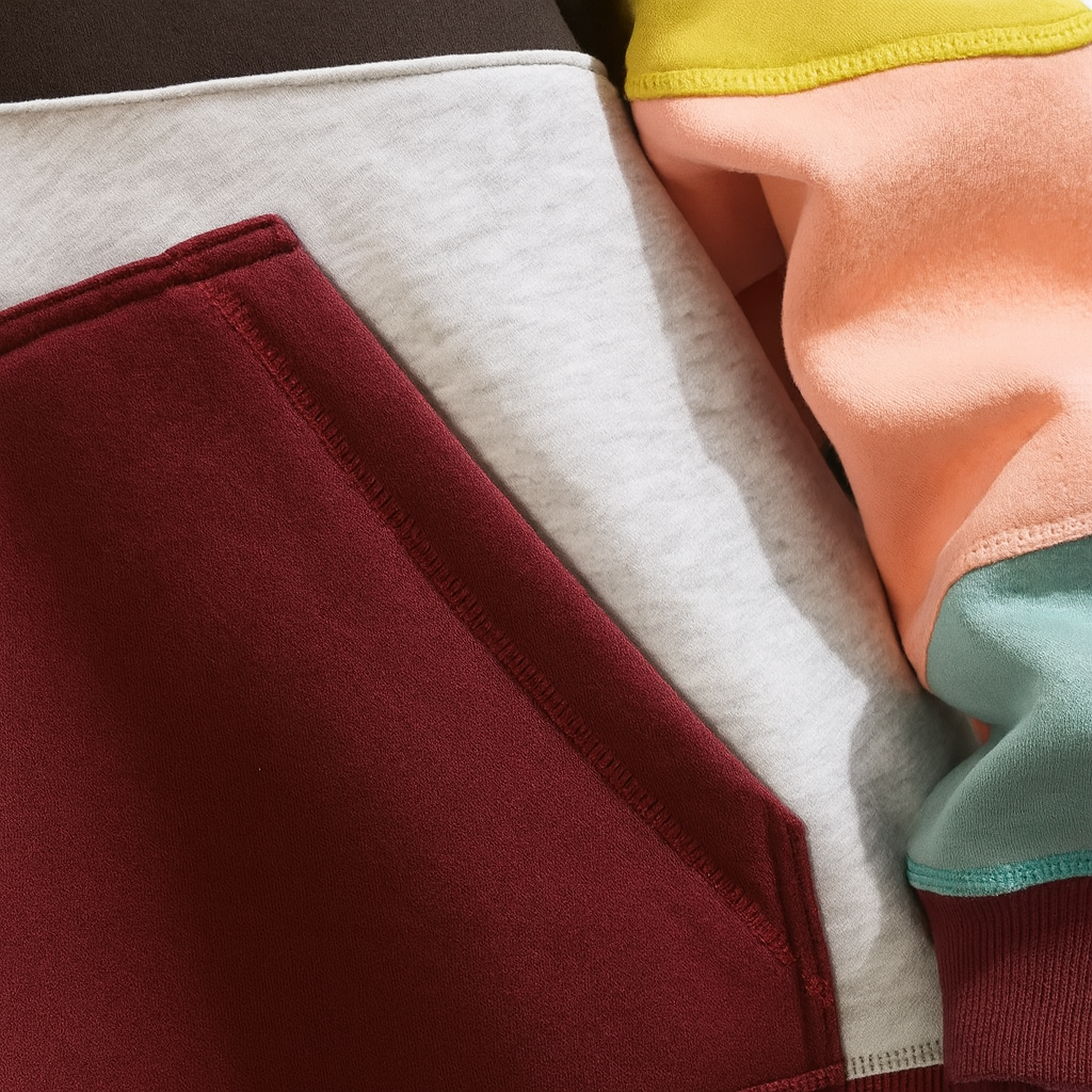 Kai | Oversized Cotton Hoodie with Patchwork Detail - Northeart Couture