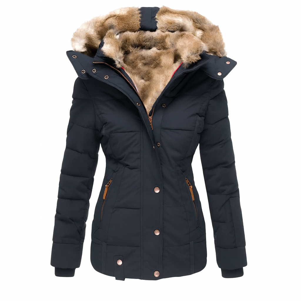 Aurora | Slim Fit Women Winter Jacket with Hood - Northeart Couture