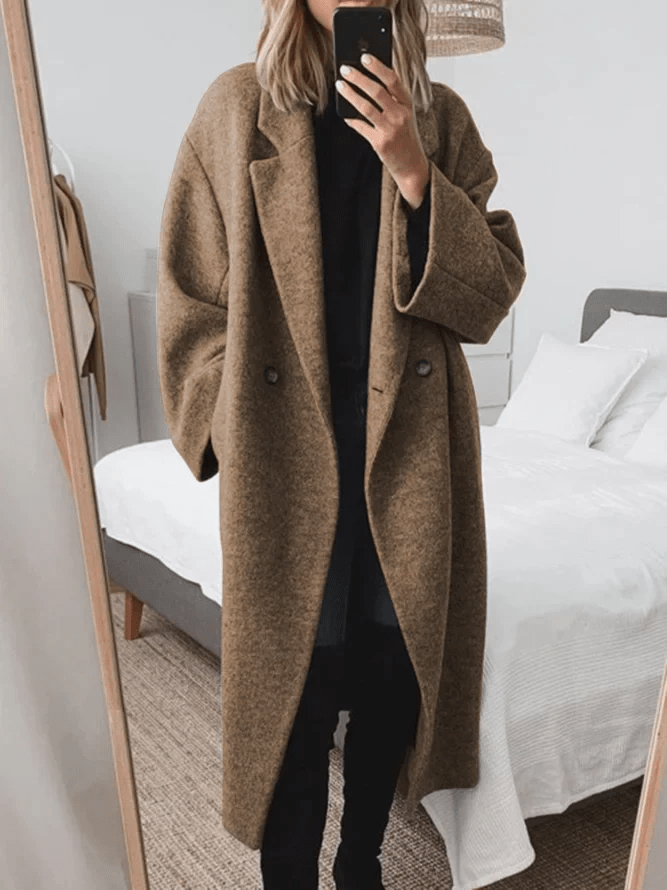 Kelly | Elegant Long Women Winter Coat with Classic Tailored Design - Northeart Couture