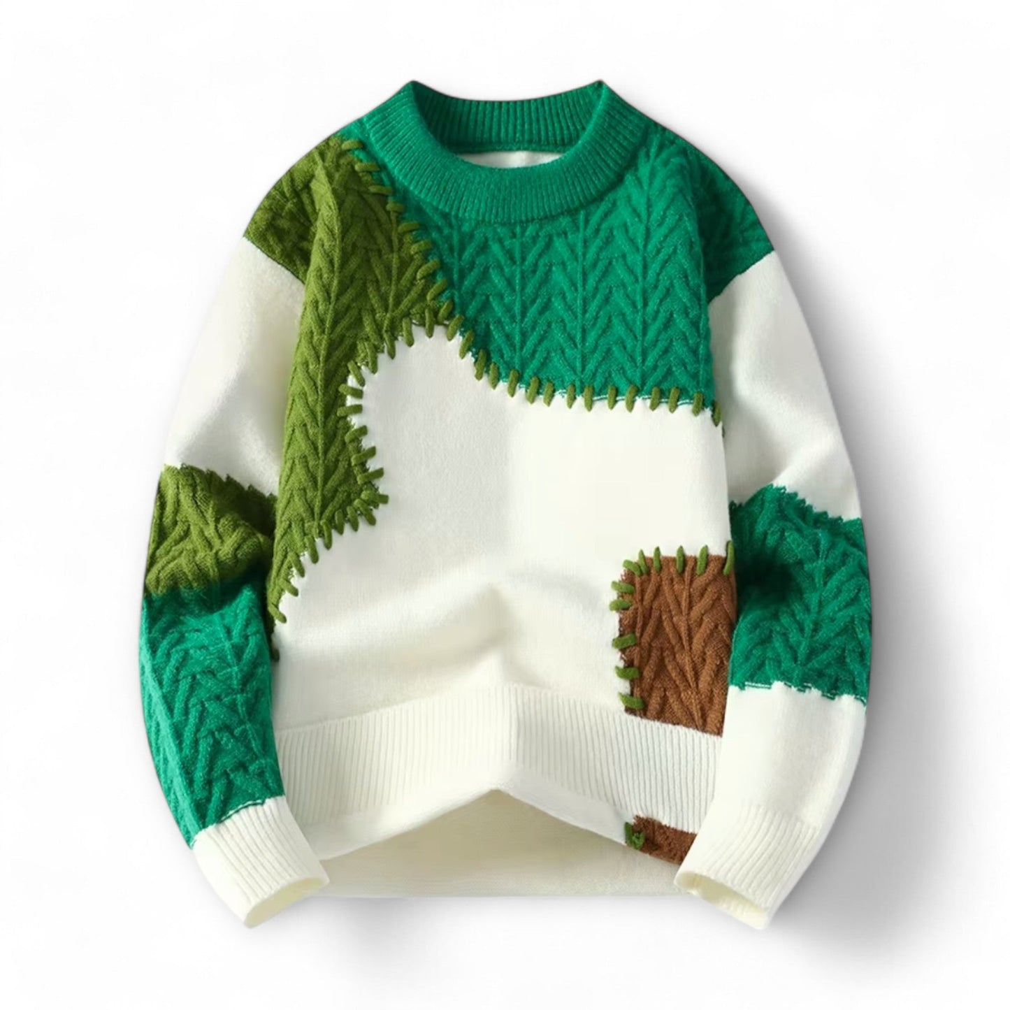 Hades | Urban Patchwork Cozy Sweater — The Effortless Crewneck for Every Day - Northeart Couture