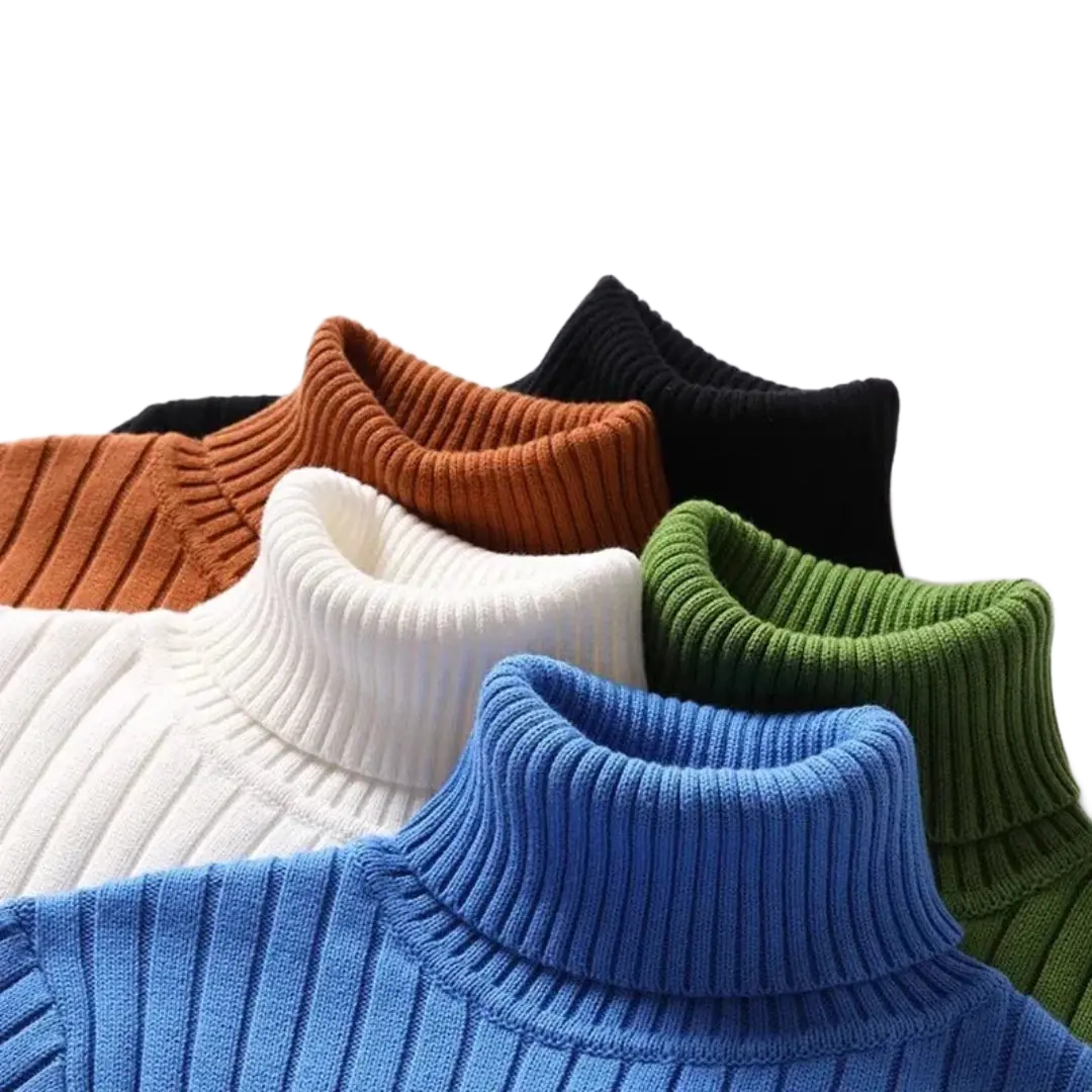 Apollo | Ribbed Knit Turtleneck Sweater — Luxe Wool Comfort for Cooler Days - Northeart Couture