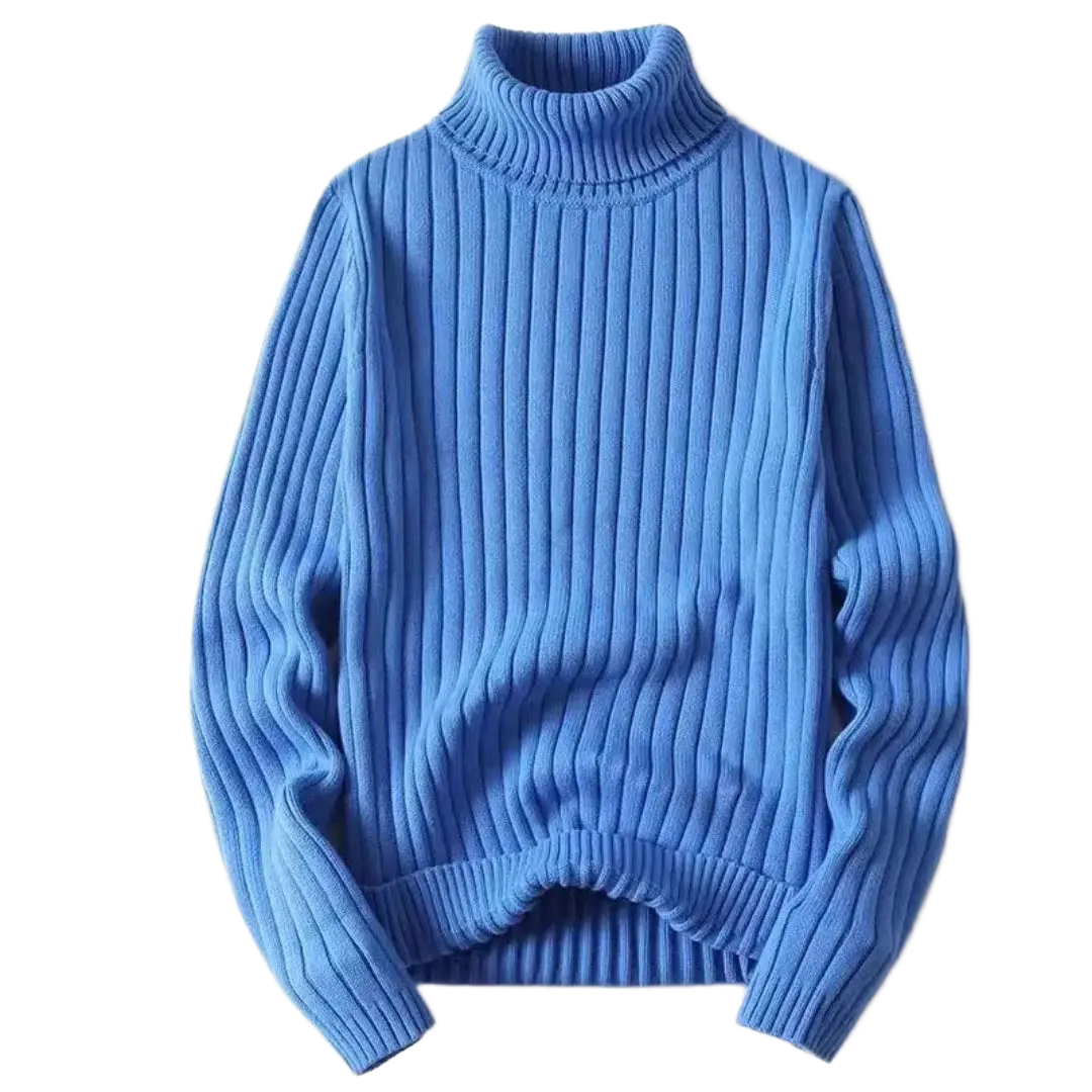 Apollo | Ribbed Knit Turtleneck Sweater — Luxe Wool Comfort for Cooler Days - Northeart Couture