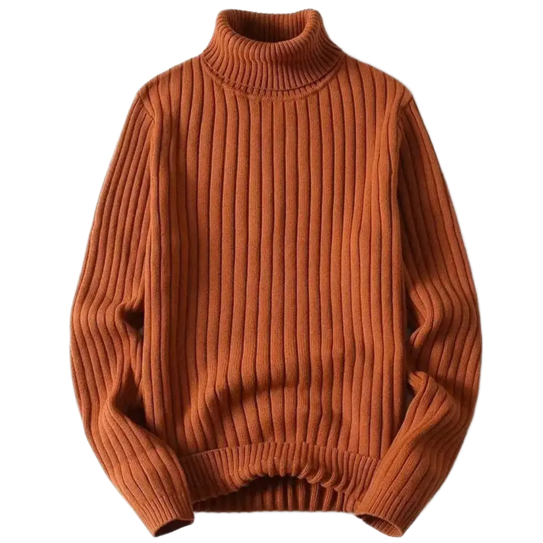 Apollo | Ribbed Knit Turtleneck Sweater — Luxe Wool Comfort for Cooler Days - Northeart Couture