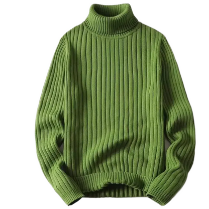 Apollo | Ribbed Knit Turtleneck Sweater — Luxe Wool Comfort for Cooler Days - Northeart Couture