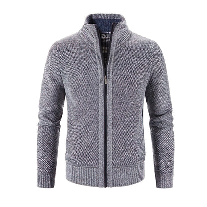 Harvey | Classic Zip-Up Knitted Cardigan for Men - Northeart Couture