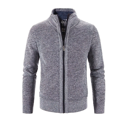 Harvey | Classic Zip-Up Knitted Cardigan for Men - Northeart Couture