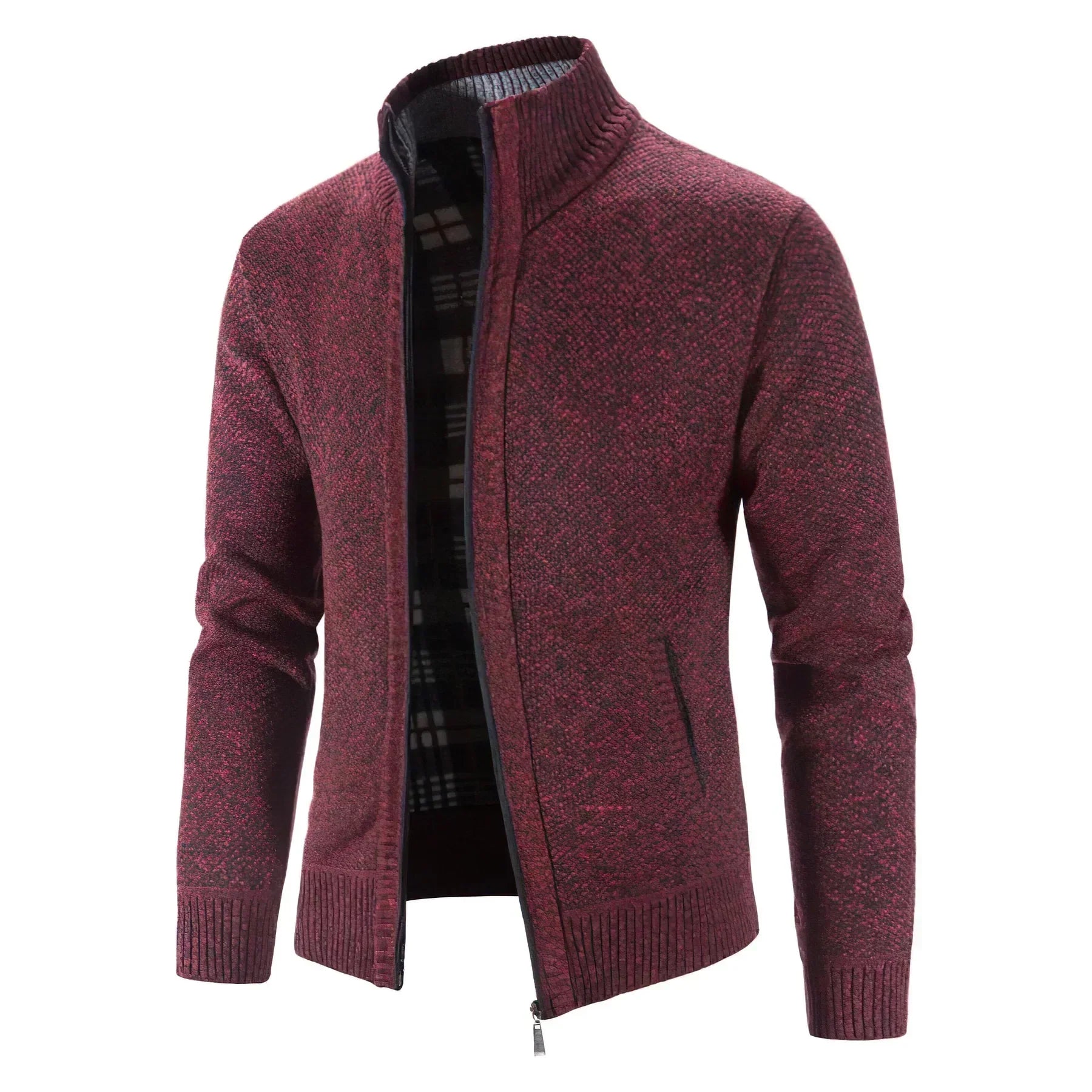 Harvey | Classic Zip-Up Knitted Cardigan for Men - Northeart Couture