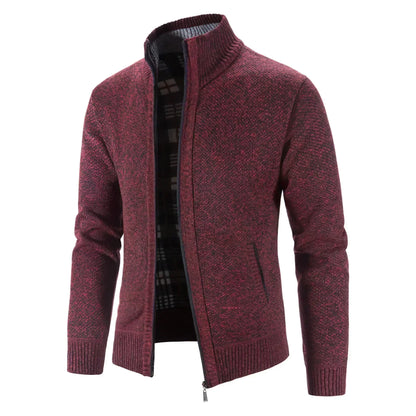 Harvey | Classic Zip-Up Knitted Cardigan for Men - Northeart Couture