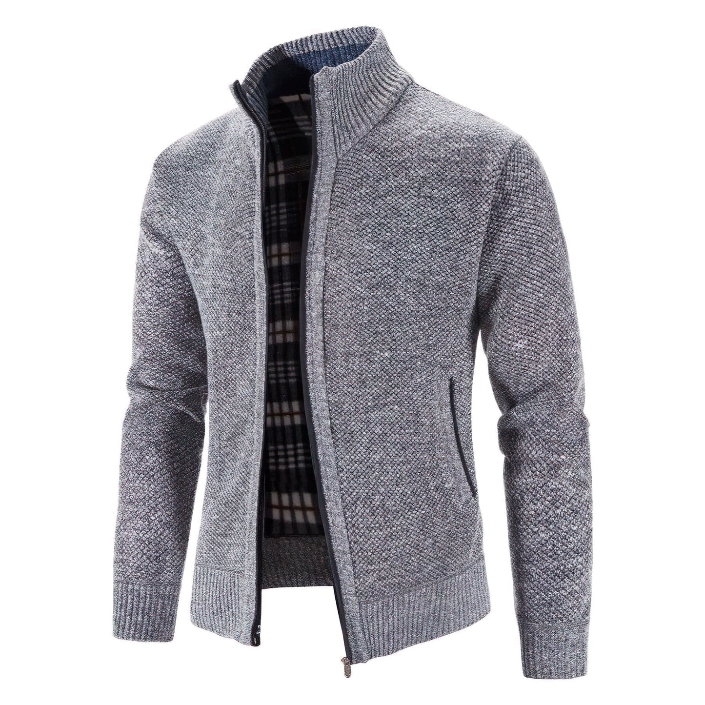 Harvey | Classic Zip-Up Knitted Cardigan for Men - Northeart Couture