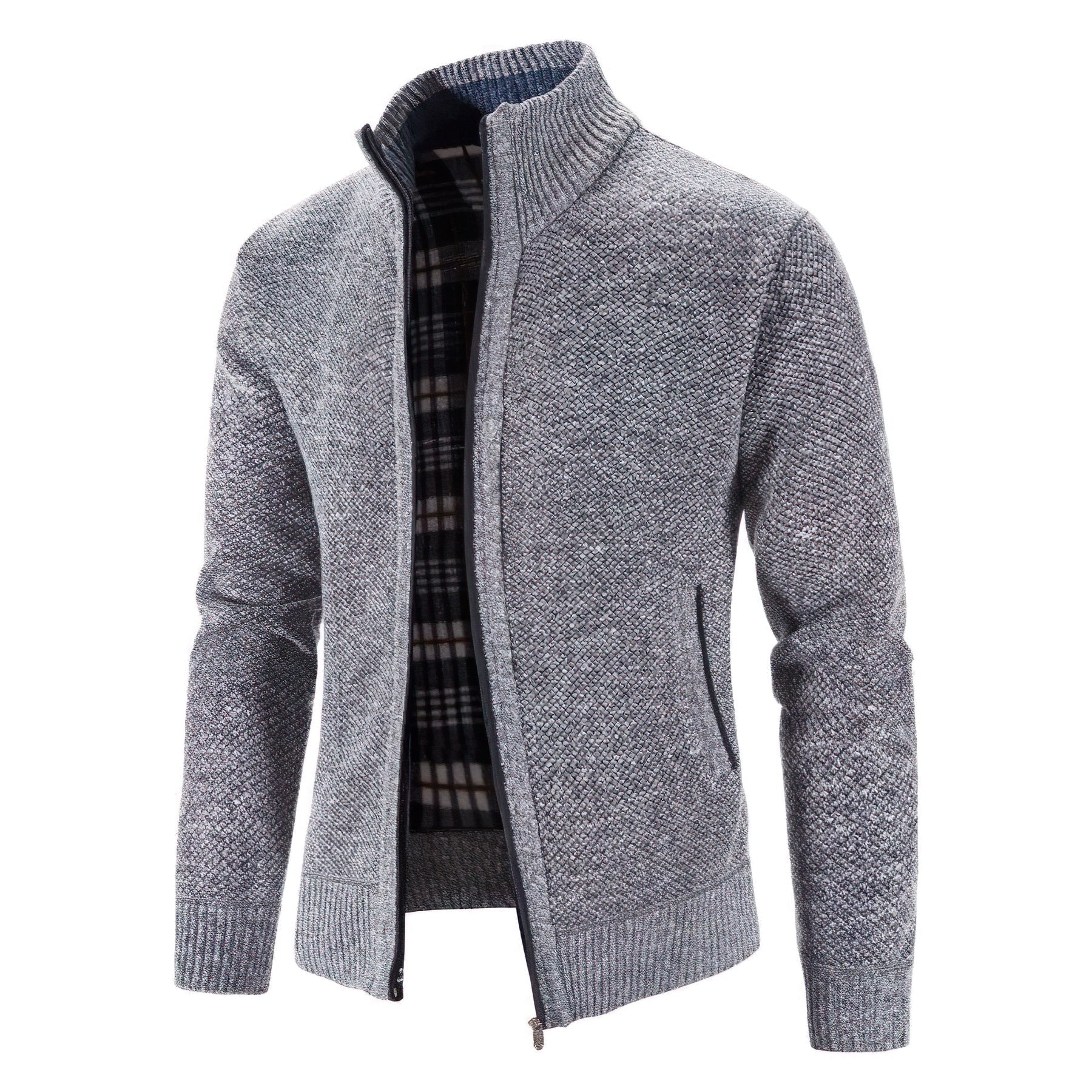 Harvey | Classic Zip-Up Knitted Cardigan for Men - Northeart Couture
