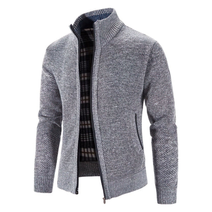 Harvey | Classic Zip-Up Knitted Cardigan for Men - Northeart Couture