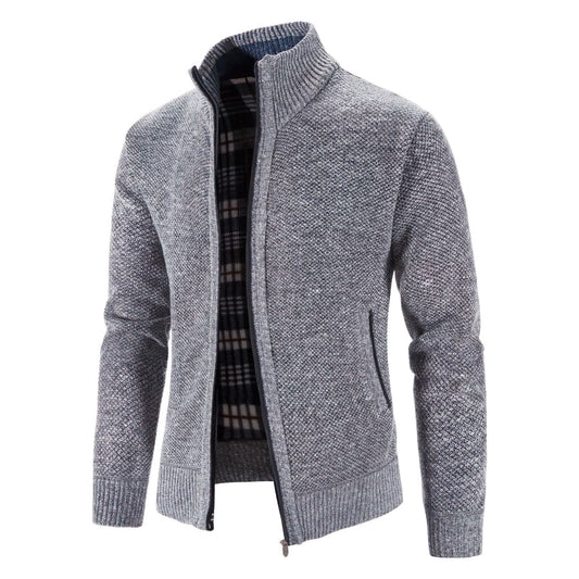 Harvey | Classic Zip-Up Knitted Cardigan for Men - Northeart Couture