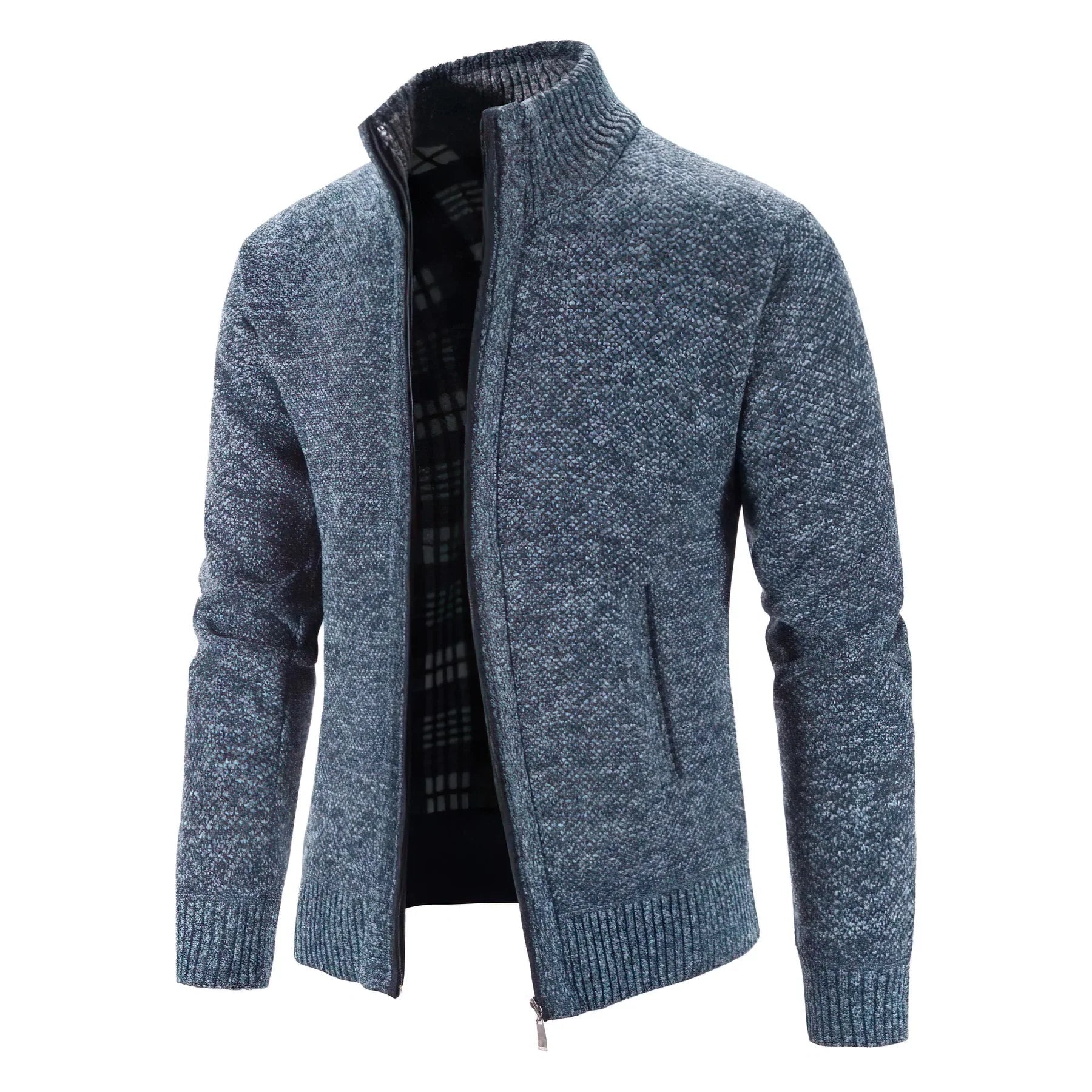Harvey | Classic Zip-Up Knitted Cardigan for Men - Northeart Couture