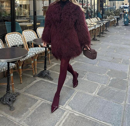 Celina | Elegant Oversized Faux Fur Winter Coat for Luxurious Warmth and Timeless Style - Northeart Couture