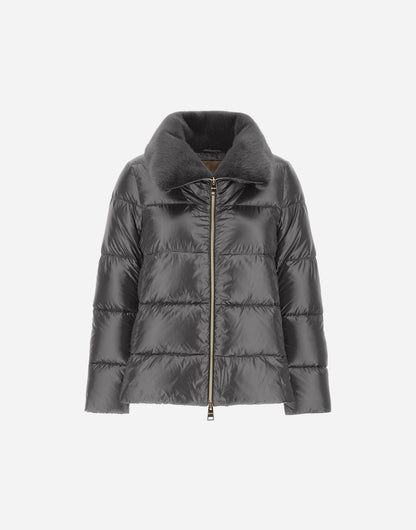 Northeart Couture Nylon Faux Fur Jacket - Northeart Couture