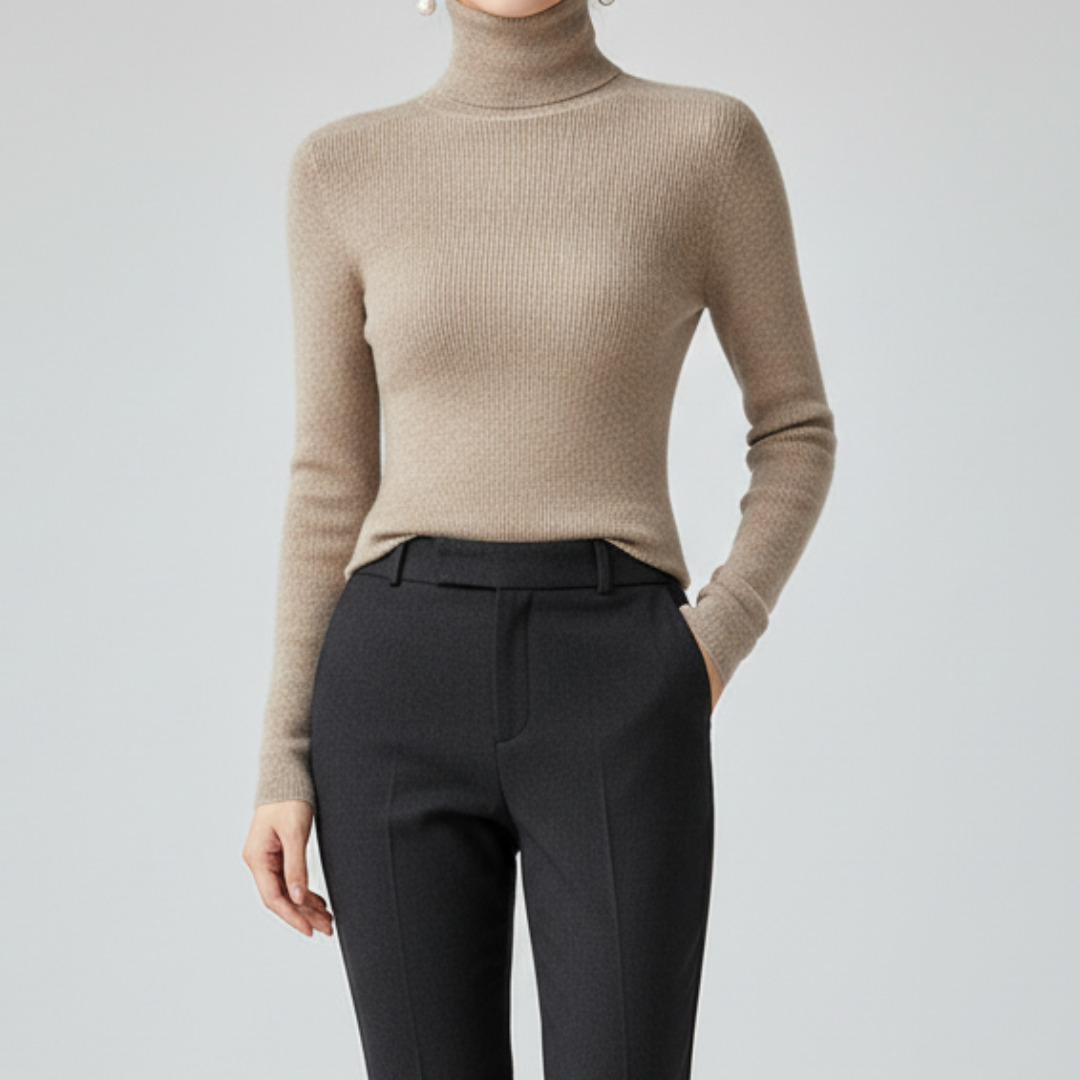 Vivienne | Women Casual Turtleneck Pullover Sweater - Northeart Couture