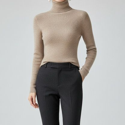 Vivienne | Women Casual Turtleneck Pullover Sweater - Northeart Couture