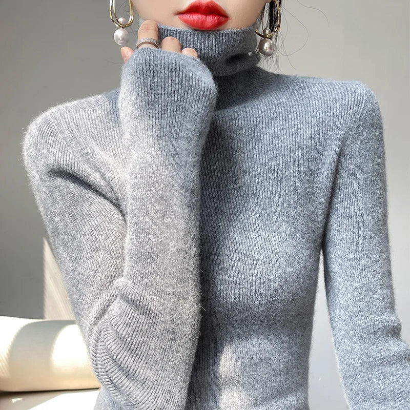 Vivienne | Women Casual Turtleneck Pullover Sweater - Northeart Couture
