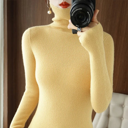 Vivienne | Women Casual Turtleneck Pullover Sweater - Northeart Couture