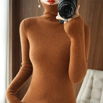 Vivienne | Women Casual Turtleneck Pullover Sweater - Northeart Couture