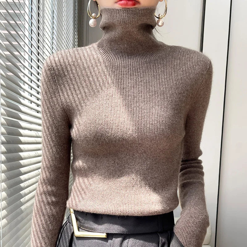 Vivienne | Women Casual Turtleneck Pullover Sweater - Northeart Couture