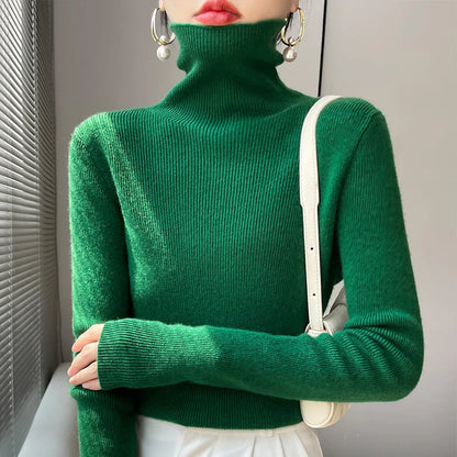 Vivienne | Women Casual Turtleneck Pullover Sweater - Northeart Couture