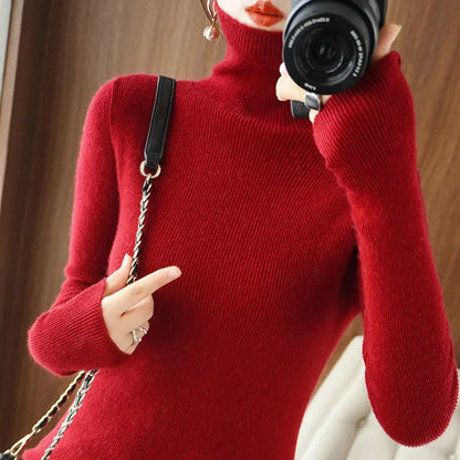 Vivienne | Women Casual Turtleneck Pullover Sweater - Northeart Couture