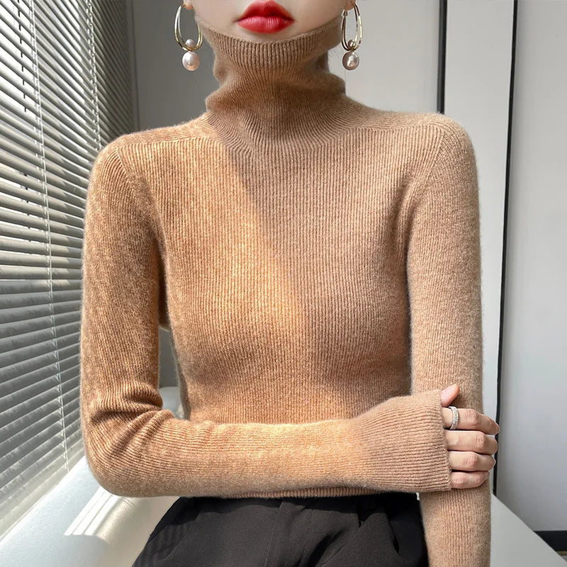 Vivienne | Women Casual Turtleneck Pullover Sweater - Northeart Couture