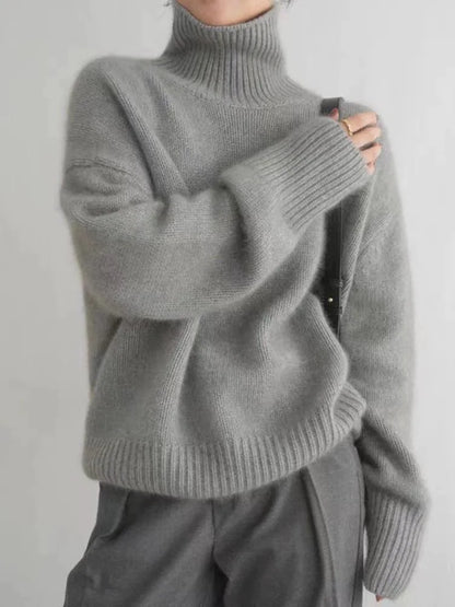 Cristina | Women Loose Turtleneck Knit Sweater for Cozy Days - Northeart Couture