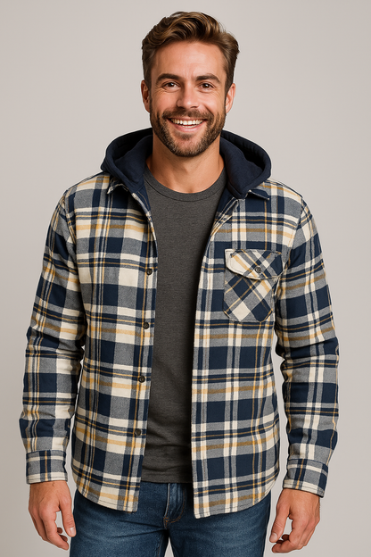 Hartstem | All Season Men Flannel Checkered Jacket for Versatile Year Round Wear - Northeart Couture