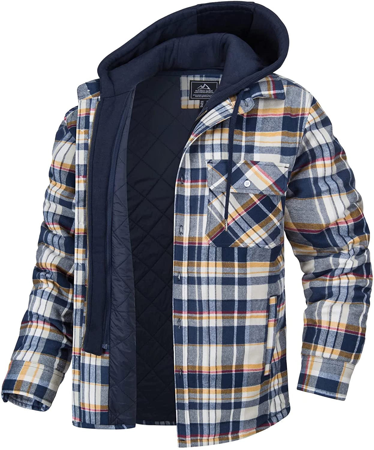 Hartstem | All Season Men Flannel Checkered Jacket for Versatile Year Round Wear - Northeart Couture