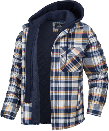 Hartstem | All Season Men Flannel Checkered Jacket for Versatile Year Round Wear - Northeart Couture